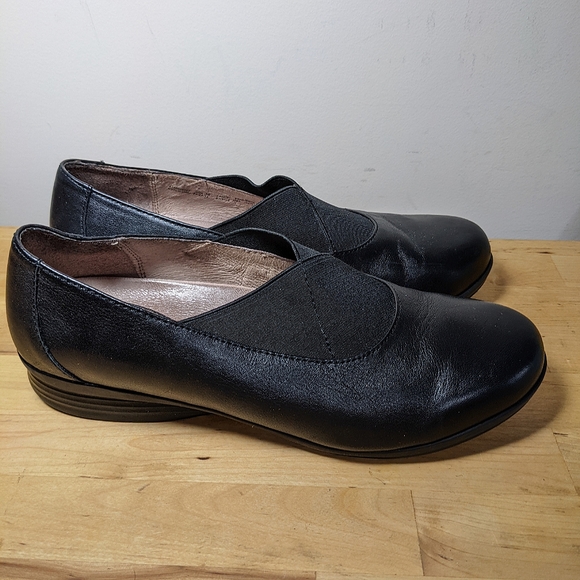Dansko Ann Black Leather Slip On, Sz 38 - Picture 1 of 7